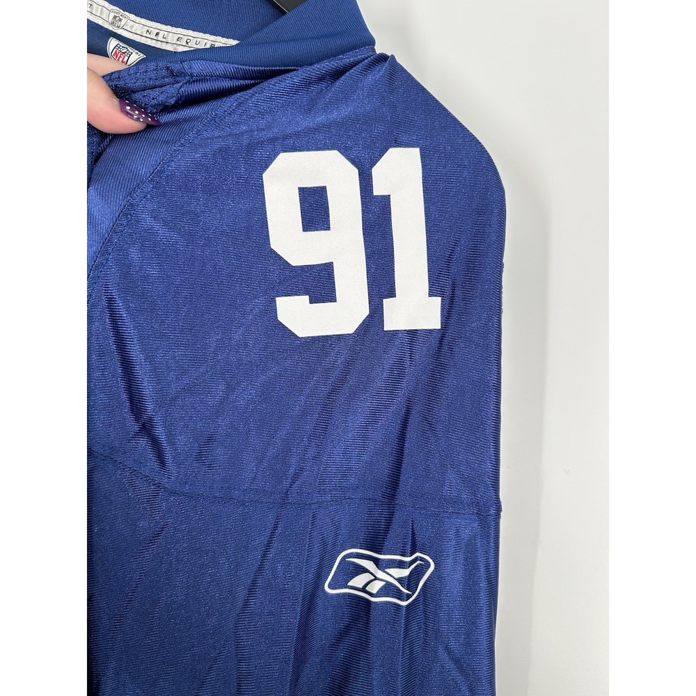 Justin Tuck New York Giants Reebok On Field Jersey Blue #91 Football Mens 2XL - Picture 7 of 10